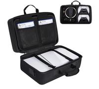 Diocall Funda rígida compatible con PS5 Slim 2023, funda protectora de viaje para consola PlayStation 5 Slim, controladores DualSense, accesorios