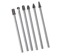 Dioche 1/4 Carbid6pcs Juego de Fresas Rotativas de Carburo de Tungsteno Vástago de 6 Mm Diámetro de Corte de 10 Mm - Herramienta Metalúrgica Versátil para Tallar y Dar Forma