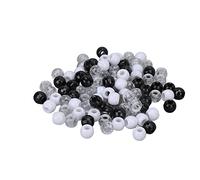 Dioche 100 Piezas de Cuentas de Plástico Transparentes para Trenzas y Extensiones | Trenzado Cabello Bricolaje y Kit Fabricación Pulseras para Estilos Versátiles