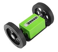 Dioche 1x1 Rueda 1 Pieza Contador de Longitud Mecánico Contador Rueda Rodante Verde - Pantalla de 6 Dígitos, Cuenta hasta 99999,9 Metros con Velocidad de 360 vueltas/min, Ideal para Textiles e