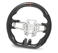 Dioche 2018, Volante de Fibra de Carbono de Repuesto con Costuras Rojas para GT 2018-2022 | Fondo Plano, Diseño Tipo D.