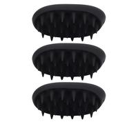 Dioche 3 Unids Silicona Masajeador Del Cuero Cabelludo Depurador De Cabello Champú Cepillo Ergonómico Antideslizante Limpieza Profunda Cepillo De Masaje Del Cuero Cabelludo Para Todo