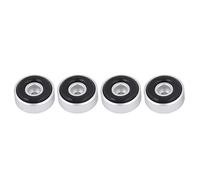 Dioche 4 UNIDS 20x8mm Pies de Amplificador de Aleación de Aluminio Almohadillas Amortiguadoras para Altavoces Estéreo y Equipos de Plata Negro Oro Opcional (SILVER)
