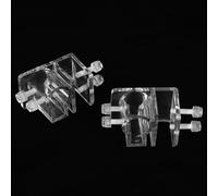 Dioche Abrazadera de Tubo con Clip de Fijación para Manguera de Acuario Transparente Acrílico de 2 Piezas Manguera Dosificadora de Tubería.Adecuado para Tubos de 12-16 Mm, Soportes de Fijación de