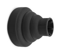 Dioche Accesorio de Soplado Accesorio Difusor para Secador de Pelo Portátil - Difusor de Soplador Portátil Plegable y Liviano de Silicona para Cabello Rizado - Adecuado para Tipos de Cabello - (BLACK)