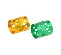 Dioche Accesorios para el Cabello para Rastas, Anillos, Puños, 100 Uds., Cuentas Trenzadas de Aluminio, Joyería Multicolor para Trenzas y Peinados