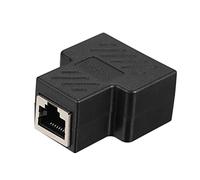 Dioche Adaptador Divisor RJ45 - Convierta 1 Salida RJ45 en 2 Puertos Hembra para Cables Ethernet LAN Cat 5/6/7 - Estabilidad y Durabilidad de Señal Superiores