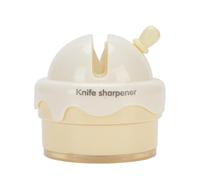 Dioche Afilador de Cortador de Acero de Tungsteno Rápido, Fácil y Eficaz, Herramienta de Afilador de Tijeras con Ventosa en Miniatura para Cocina, Kit de Afilado Ligero y Portátil (De color crema)