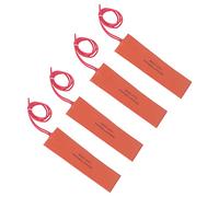 Dioche Almohadilla Calefactora de Goma de Silicona Flexible Duradera 20W 12V Estera Calefactora de Silicona para Equipos Industriales Tuberías Tanques 4 Uds