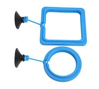 Dioche Anillo de Alimentación para Peces, Alimentador de Peces, Acuario, Alimentador de Alimentos Flotante, Forma Cuadrada y Redonda, Toallas para Pecera con Ventosa, Alimentador