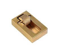 Dioche Aplicador de Latón con Rodillo de Aceite para Teñir Borde Superior de Cuero con Rodillo Adicional, Herramienta de Tinte Resistente para Artesanía de Cuero