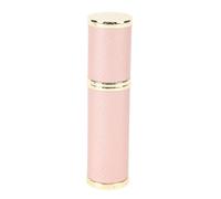 Dioche Atomizador de Perfume Botella de Viaje Recargable Botella de Spray en Miniatura Portátil con Diseño de Cuero de PU para Mujeres en Movimiento Capacidad de 5 Ml Material de Aleación (Rosa Perla)