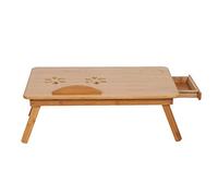 Dioche Bandeja de Cama de bambú Mesa de Cama de bambú Ajustable y Escritorio Seguro para Computadora Portátil, Adecuado para Uso en Dormitorio y sofá, Fácil de Transportar, Bandeja de Lectura de