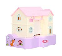 Dioche Bank Doghouse Caja para Ahorro de Dinero - Hucha Automática para Cachorros para Tragar Monedas con Efectos de Música Ligera - Regalo Divertido para Niños (Perro Afortunado Morado)