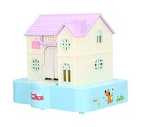 Dioche Bank Doghouse Caja para Ahorro de Dinero - Hucha Automática para Cachorros para Tragar Monedas con Efectos de Música Ligera - Regalo Divertido para Niños (Perro Azul de la Suerte)