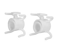 Dioche Beach Umbr2 Ganchos para Sombrilla de Playa, Colgador de Plástico Ajustable de 4 Puntas para Toalla, Sombrero, Gafas de Sol, Ajuste Universal para Postes de Sombrilla de 25 a 32 Mm (WHITE)