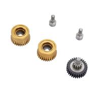 Dioche Bearing Gear Extrusor Juego de Engranajes para Extrusora Acero Endurecido Recubrimiento DLC Reducción Negra Engranajes de Doble Rodamiento Dorados para Kit de Reemplazo de Impresora 3D Máximo
