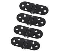 Dioche Bisagras de Mayordomo de 180 Grados Bisagra de Solapa de Puerta Negra de Aleación de Zinc de 4 Piezas - Bisagra Abatible Duradera para Aplicaciones de Gabinetes y Mesas - Accesorio de