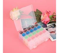 Dioche Bobinas de Hilo de Coser 50 Bobinas de Plástico Transparente de Color con Estuche, Herramienta de Carrete para Máquina de Coser Duradera y Organizada, Compatible con la Mayoría de las Máquinas