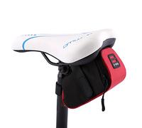 Dioche Bolsa Sillin Bicicleta, Sillín Súper Ligero Bicicleta Paquete de Bolsa de Cola, Paquete de Asiento de La Bicicleta, Bolsa de Almacenamiento Bajo-Asiento & Ligero(Rojo)