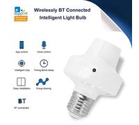 Dioche Bombilla Inalámbrica, A C90-250V Bombilla Inteligente Conectada BT Inalámbrica E27 Base Control de Aplicación y Comando de Voz Compatible con e IOS Descarga Gratuita