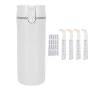 Dioche Botella Dispensadora de Viaje 4 en 1, Kit de Botella de Prensa Portátil Recargable a Prueba de Fugas para champú, Acondicionador, Loción, 30 Ml, Escala Transparente, PET, ABS, (WHITE)