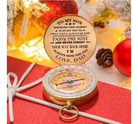 Dioche Brújula Luminosa para Exteriores, Herramienta de Navegación de Cobre Retro para Acampar y Actividades Al Aire Libre, Brújula Que Brilla en la Oscuridad, Aventureros