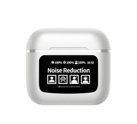 Dioche BT5.4 True Wireless Los Auriculares Inalámbricos YW09 Cuentan con una Pantalla Táctil y Cancelación Inteligente de Ruido, Vienen con un Estuche de Carga y Son IPX5 a Prueba de Agua (White)