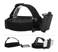 Dioche Cámara 4k Correa de Plástico Negra para Arnés de Cabeza para Cámaras de Acción - Soporte de Diadema Ajustable para y Teléfonos Inteligentes, Liviano, Perfecto para Ciclismo, esquí y Pesca