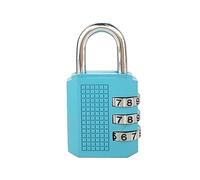 Dioche Candado de Combinación de 3 Dígitos, Candado Resistente Al Agua de Aleación de Zinc con Ventana Lateral para una Fácil Visualización para el Almacenamiento de Caja de (cielo azul)