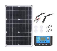Dioche Cell Kit de Panel Flexible Solar Portátil de 300 W de Silicio Monocristalino con Controlador de 50 A, Puerto de Carga USB Dual y Abrazadera de Batería DC5521 para Dispositivos de 5 V y (con
