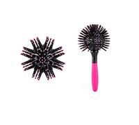 Dioche Cepillo de Pelo Redondo 3D, Herramienta de Peinado de Bola de Calor 360 para Peinados Rizados, Fácil Desenredar y Crear Volumen, Material TPE
