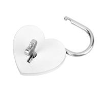 Dioche Cerraduras Coloridas con Candado en Forma de Corazón Candado Exquisito Colorido de metal: Diseño único para Objetos de Valor, Llave Incluida, Perfecto para Agendas y Joyeros, Compacto y (WHITE)