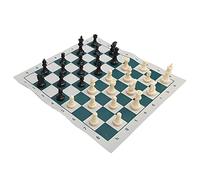 Dioche Chess Set Competition Juego de Ajedrez Estándar Internacional - Juego de Ajedrez de Plástico Grande de Grado Competitivo con Bolsa de Almacenamiento Fácil de Transportar - Ideal para Niveles de
