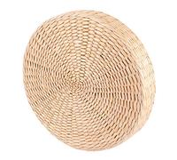 Dioche Cojín de Asiento de Tatami Redondo y Grueso, Producto Hecho a Mano, Adecuado para Yoga, Decoración de Ceremonia del té, Material de Caña, Imprescindible para el hogar.
