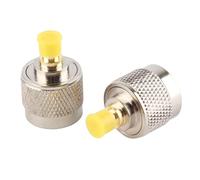 Dioche Conector Coaxial RF 2 Piezas Tipo N Macho a SMA Hembra Conector RF Adaptador Coaxial Convertidor de Prueba - Chapado en Oro, Rendimiento Confiable