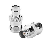 Dioche Conector Coaxial RF Tipo N Hembra a BNC Hembra Adaptador de Conector RF - Convertidor de Prueba Coaxial Chapado en Oro de 2 Piezas, Alta Frecuencia 0-6 GHz, Construcción de Cobre