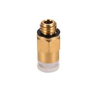Dioche Conector Macho Recto de Tubo Neumático para Impresoras 3D CR-10 y Ender-3: Acero Inoxidable de, Compatibilidad con Tubos de PTFE de 4 Mm, Fácil Fijación M6