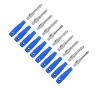 Dioche Conectores Macho Apilables, 10 Unidades de Conector Banana de 4 Mm, Alta Corriente 32 A y Voltaje 1000 V, Enchufes Macho Apilables con Cobre y Funda de PVC Suave para Altavoces, TV, Conexión