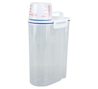 Dioche Contenedor Contenedor Hermético para Almacenamiento de Arroz con Pico Vertedor y Taza Medidora - de Cereales Transparente para 1,5 Kg - Ideal para Granos y Productos Secos - Organizador de