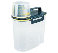 Dioche Contenedor Contenedor Hermético para Almacenamiento de Arroz con Pico Vertedor y Taza Medidora - de Cereales Transparente para 1,5 Kg - Ideal para Granos y Productos Secos - Organizador de