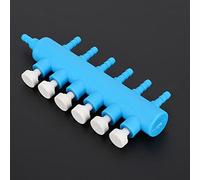 Dioche Control de Bomba de Acuario 2 Piezas Divisor de Aire para Tanque de Peces Azul Blanco - Adaptador de Bomba de Oxígeno para Acuario, Compatible con 4 Mm - Distribuidor de Tubería de Aire (uno