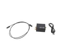 Dioche Convertidor de Audio Digital a Analógico - Caja Conmutadora de Audio óptico a, Convertidor de Coaxial/Toslink a L/R - Diseño Compacto, Plug and Play, Adecuado para Uso Doméstico y Profesional