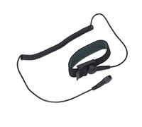 Dioche Correa de Muñeca a Prueba de Estática con Cable Largo y Alambre de Conexión a Tierra Extensible, Pulsera ESD Reutilizable para Electrónica, Azul, Acero Inoxidable y Cubierta PU (BLACK)