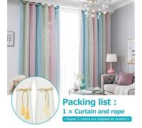 Dioche Cortina Opaca Ahuecada Patrón De Estrella Hueco Cortina Opaca De Doble Capa Aislamiento De Sombreado 90% Decoración De Dormitorio Y Sala De Estar - Varios Tamaños Disponibles (134cm * 270cm)