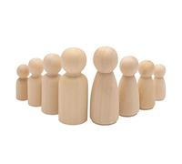 Dioche Craft Figure Kids 50 Piezas de Muñecas de Madera con Clavijas, Figuras Artesanales de Bricolaje sin Terminar para Niños que Pintan y Juegan Artísticos, ¡para Temas Familiares y regalos! (Como