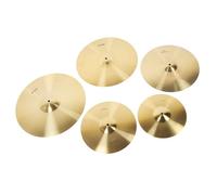 Dioche Cymbal Drum Practice Juego de Platillos de Batería Clásicos de 5 piezas: Latón de 12, 14, 16, 18 y 20 Pulgadas con Almohadillas y Bolsa de Almacenamiento para Practicar, Perfecto para