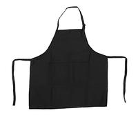 Dioche Delantal impermeable de color puro de cocina unisex con banda para el cuello ajustable Cosmetología Manicurista Delantal para cocina casa Cocina(Negro)