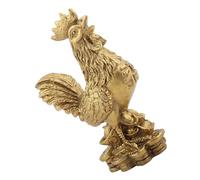 Dioche Elegante Feng Shui Brass Gallo por Suerte y Riqueza - Decoración de Pollo de Latón Puro Hecho a Mano para Hogar y Oficina, Oro
