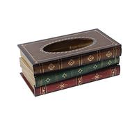 Dioche Elegante Servilletero de Libro Antiguo - Novedad Soporte de Caja de Pañuelos para el Hogar, Restaurante | Porta Pañuelos de Madera Hecho a Mano con Diseño Clásico | Adecuado para Diversas